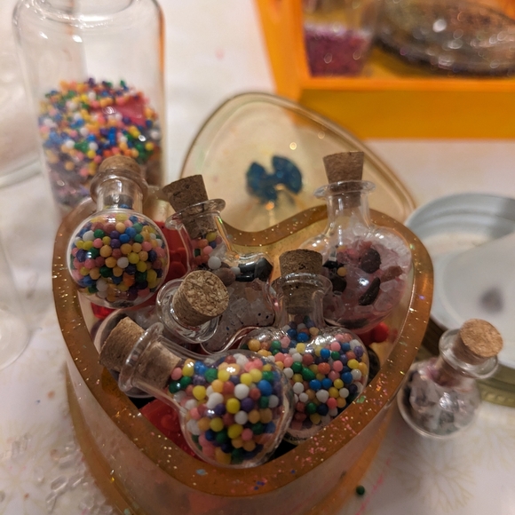 Mini Glass Potion Bottles Tiny Crystal Charms Add On To Any Bundle $5 Each! - Picture 8 of 15